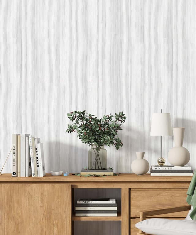 Soft Line White Wallpaper