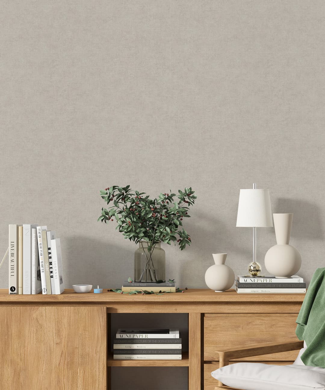 Stone Linen Wallpaper