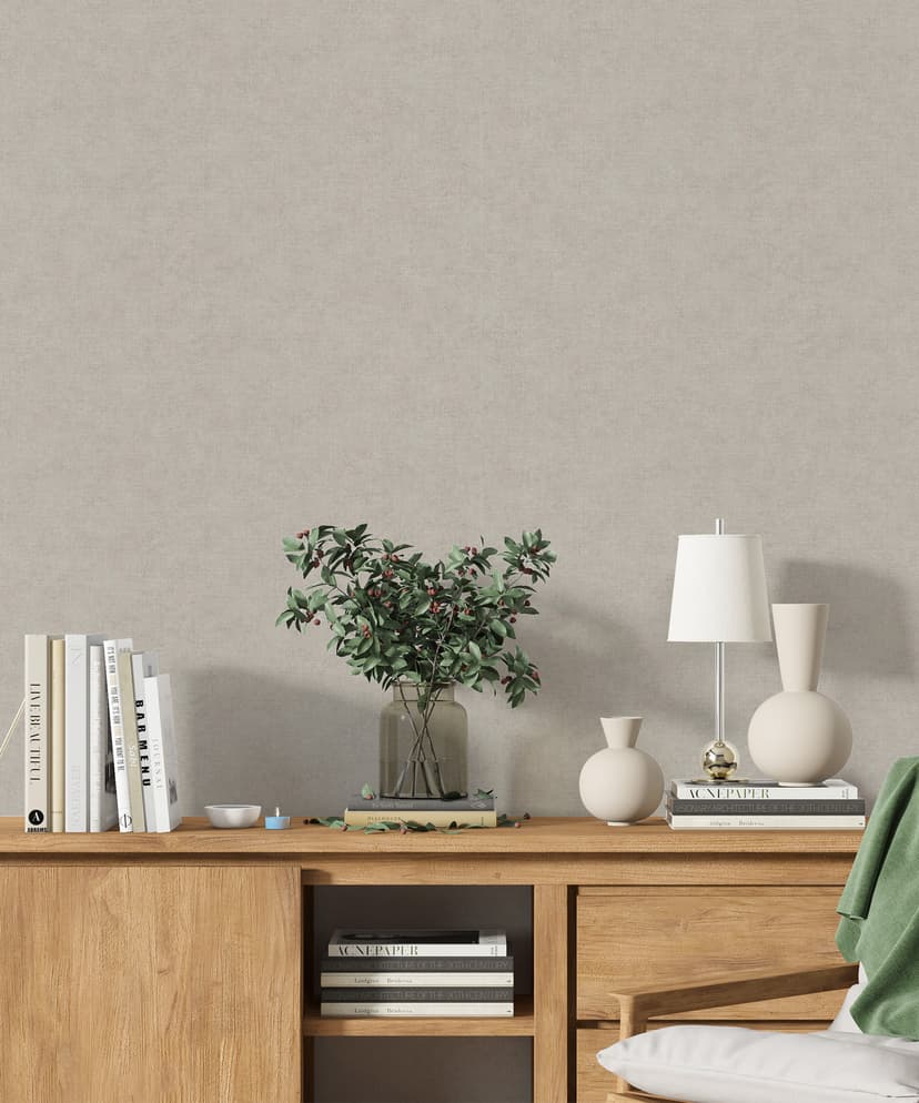 Stone Linen Wallpaper