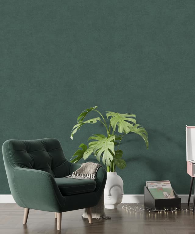 Deep Teal Plush Texture Wallpaper
