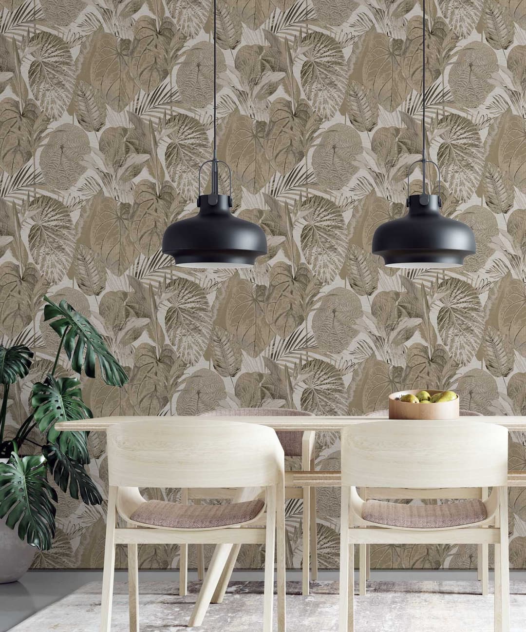 Earthy Foliage Botanical Wallpaper