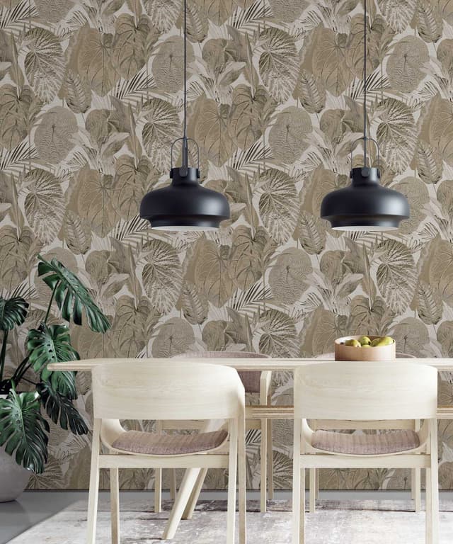 Earthy Foliage Botanical Wallpaper