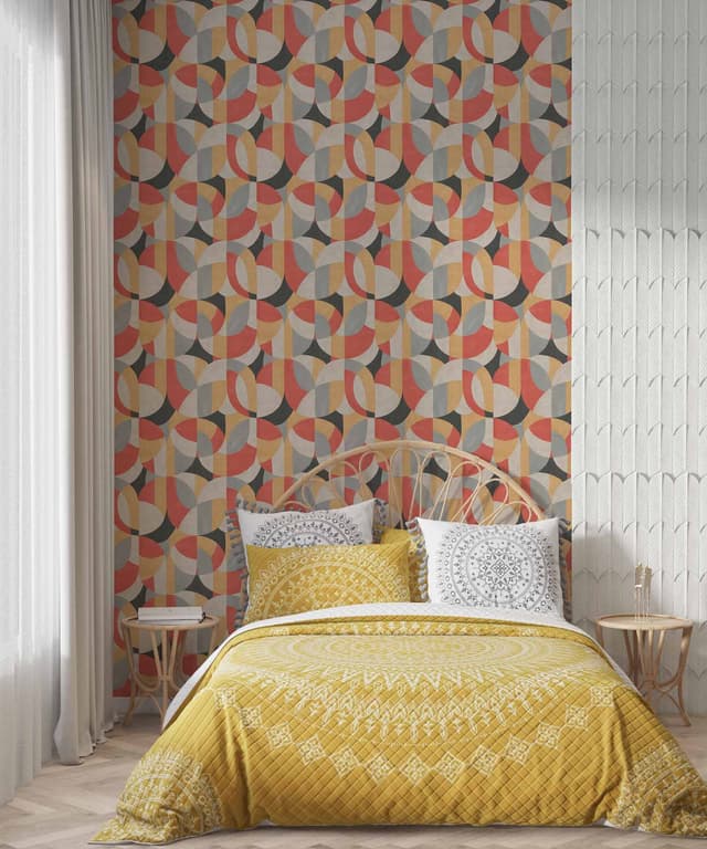 Sunset Fusion Geometric Wallpaper