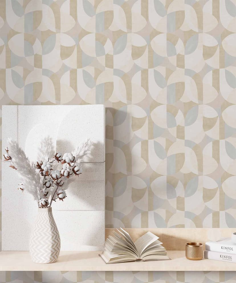Muted Harmony Geometric Wallpaper