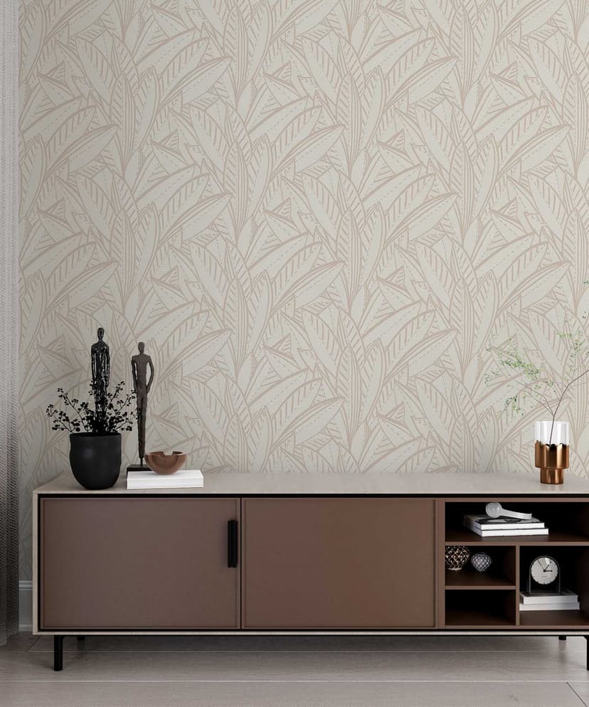 Tribal Sand Leaf Wallpaper