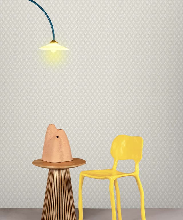 Warm Beige Nordic Diamond Wallpaper