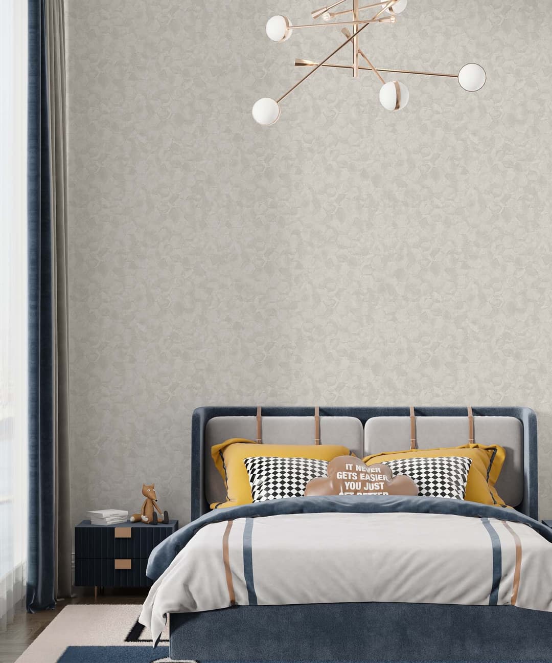 Stone Glow Grey Wallpaper