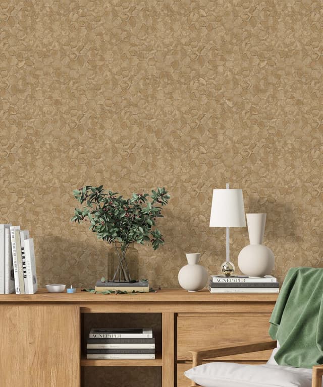 Warm Stone Brown Wallpaper