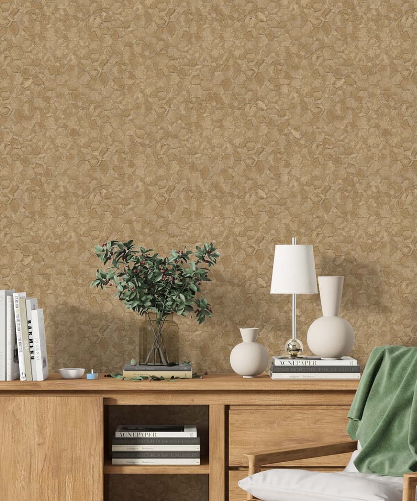 Warm Stone Brown Wallpaper