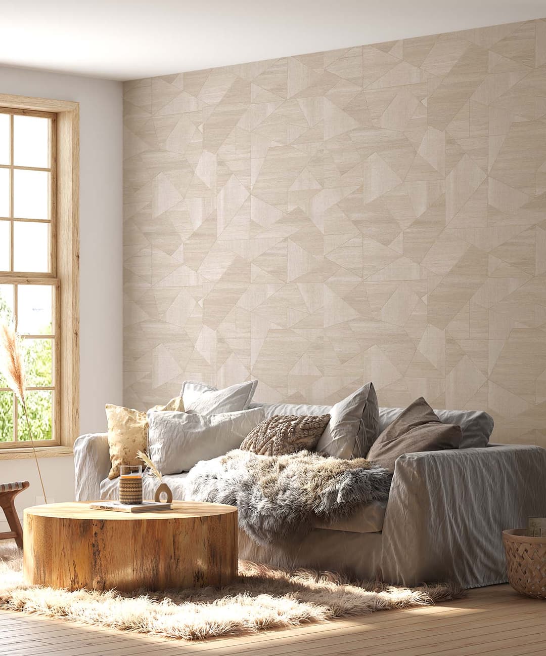 Soft Wood Shapes Wallpaper