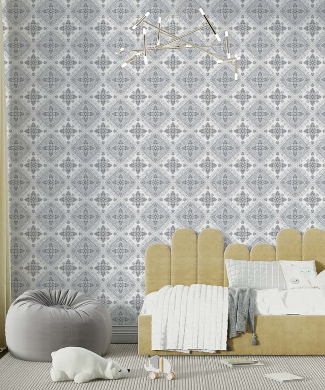 Blue Diamond Weave Wallpaper
