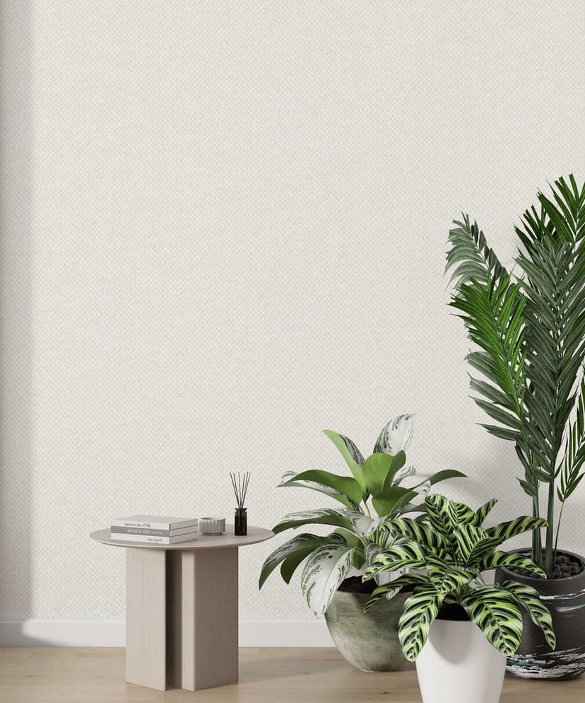 Soft Cream Weave Wallpaper