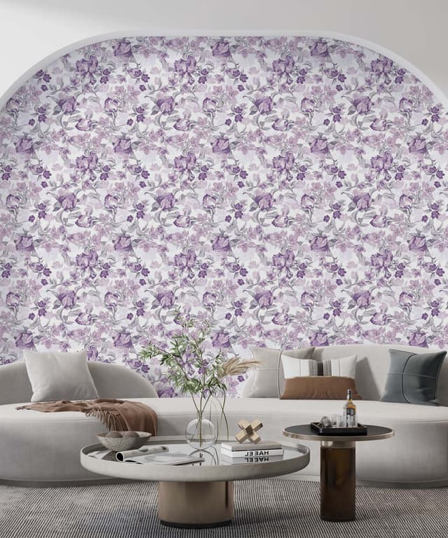 Lavender Garden Flow Wallpaper
