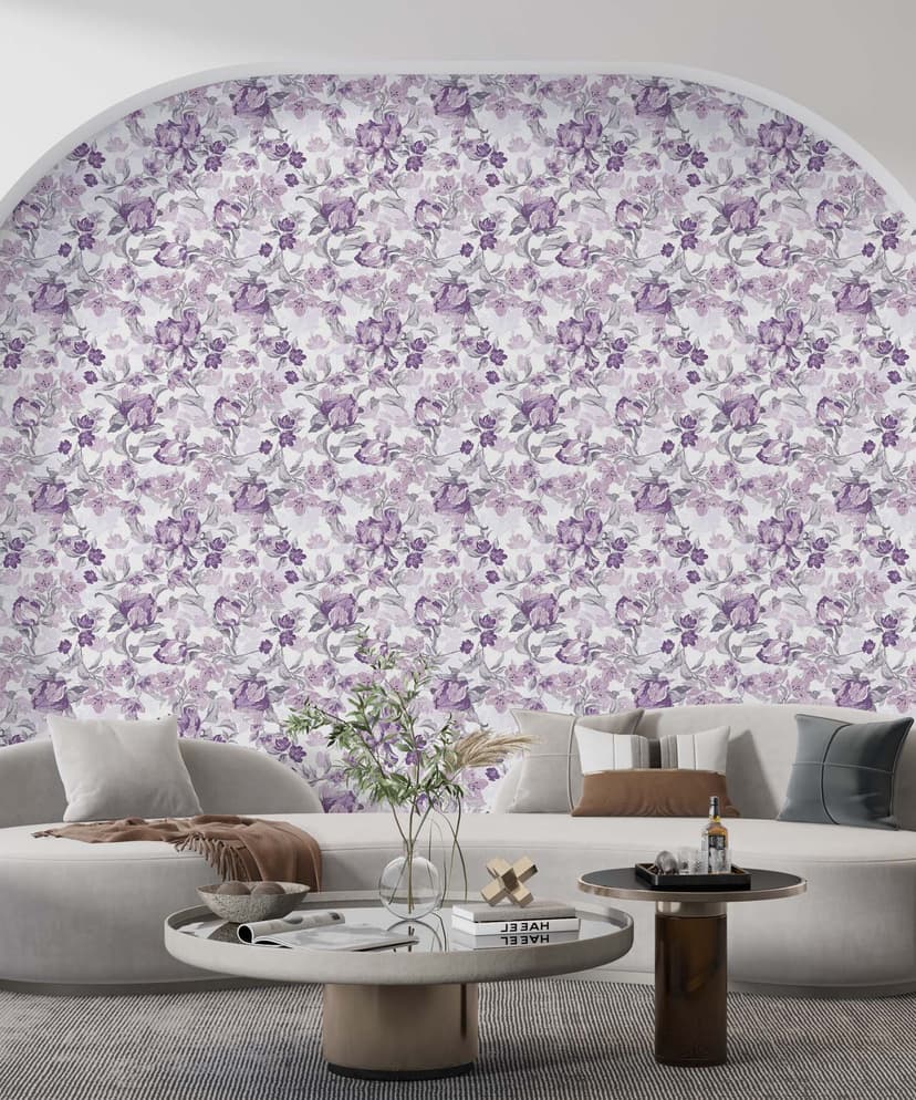 Lavender Garden Flow Wallpaper