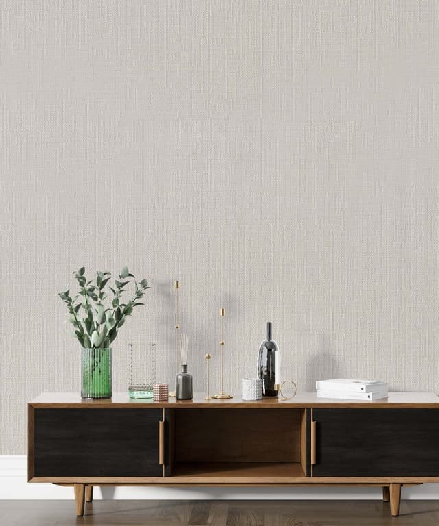 Soft Grey Weave Wallpaper