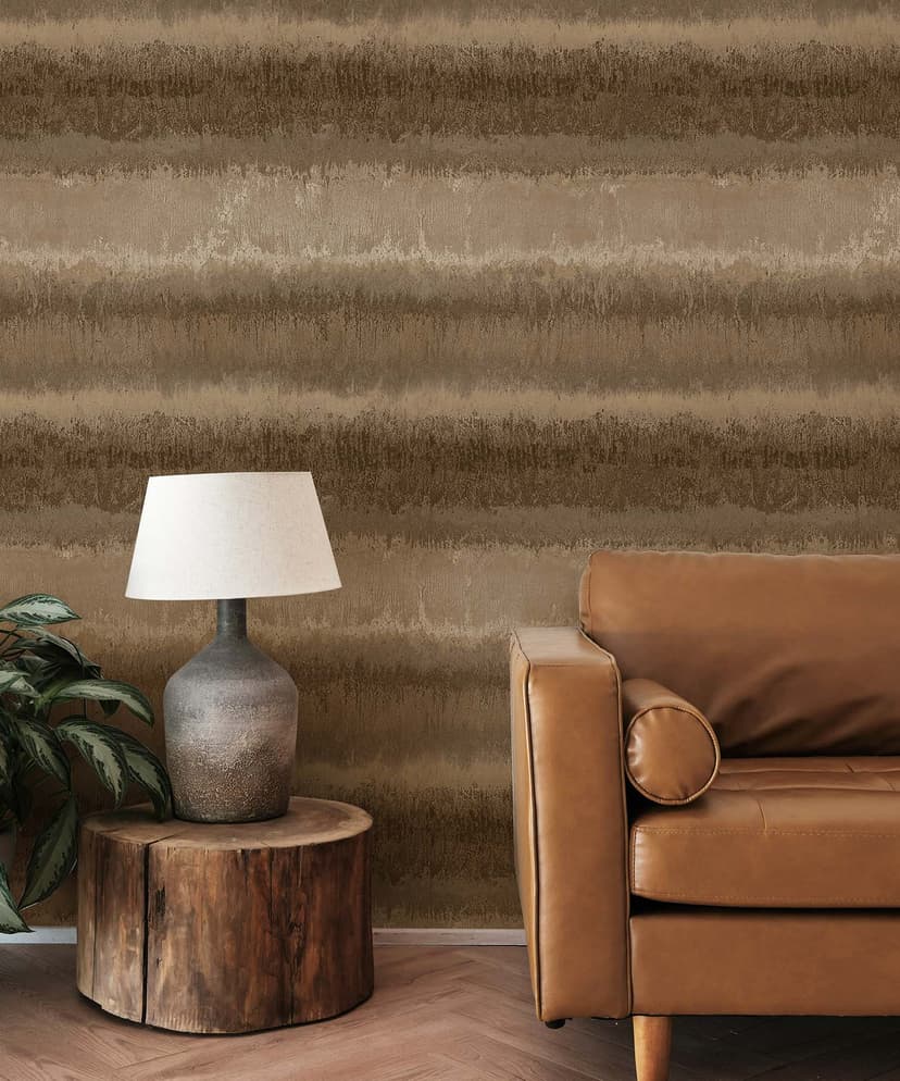 Earthy Wave Stripes Wallpaper