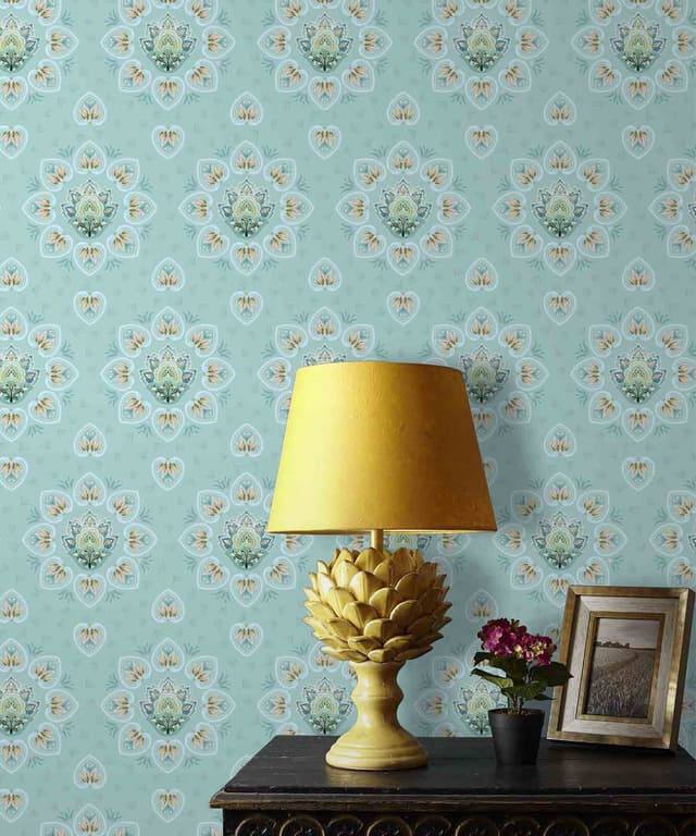 Aqua Bloom Mehfil Wallpaper