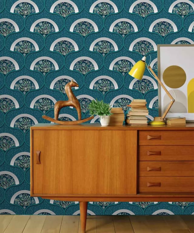 Peacock Glint Baagh Wallpaper