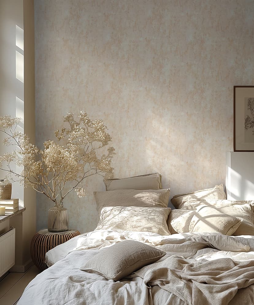 Pale Patina Beige Wallpaper