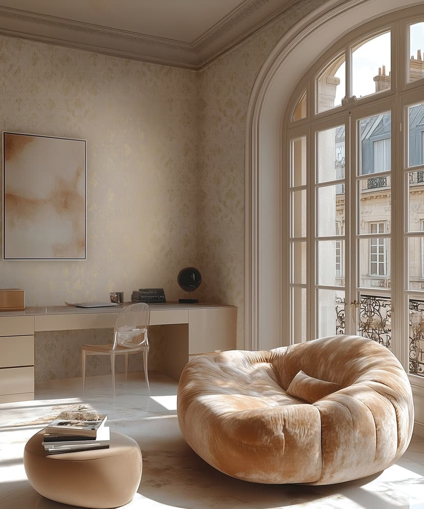 Ivory Gold Motif Wallpaper