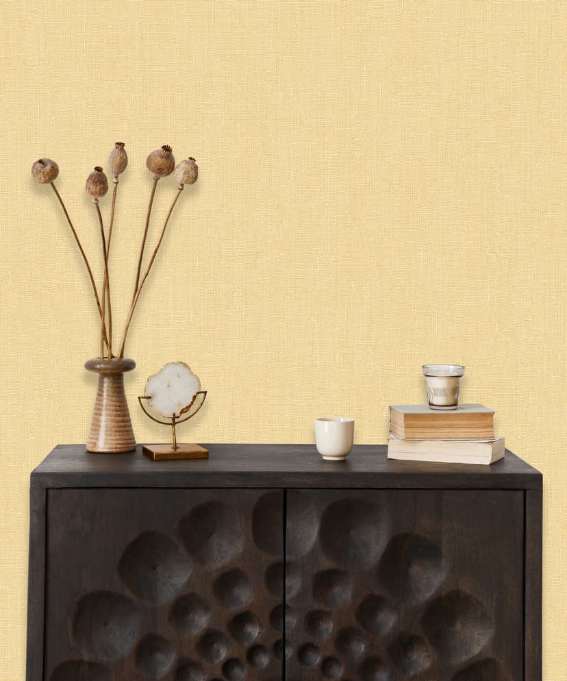 Woven Mustard Texture Wallpaper