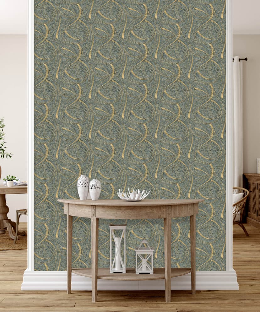 Curve Texture Green Wallpaper