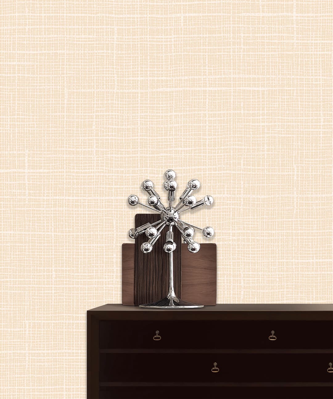 Grid Texture Tan Wallpaper