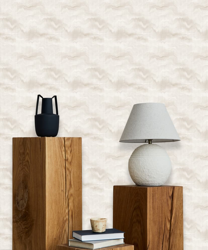Natural Line Beige Wallpaper