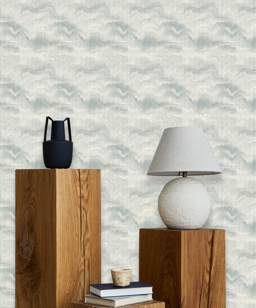 Cloud Wash Blue Grey Wallpaper