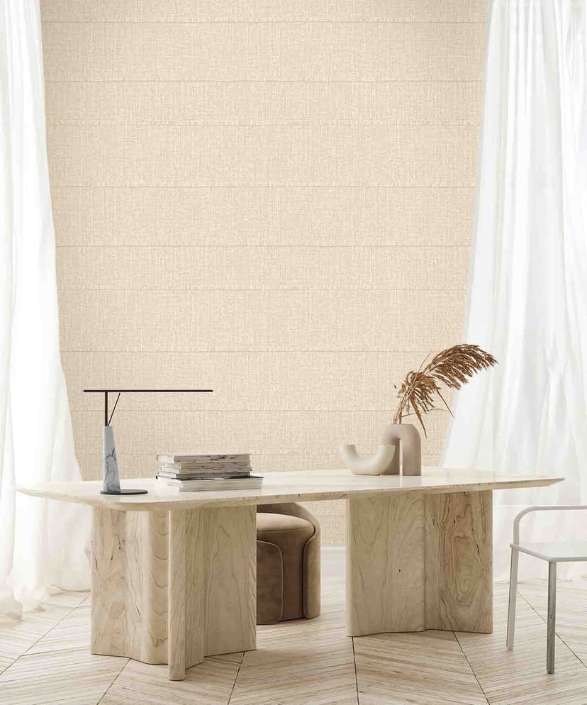 Golden Stitch Stripe Wallpaper