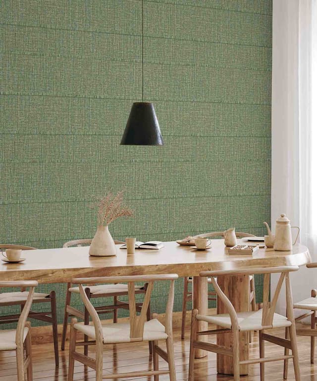 Moss Stitch Stripe Wallpaper