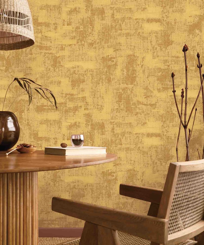 Ochre Brush Texture Wallpaper