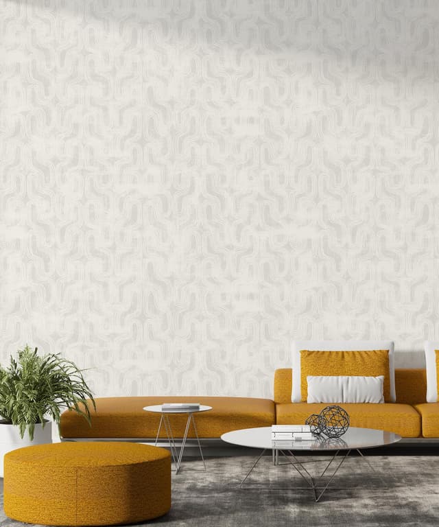 Ivory Wave Line Wallpaper