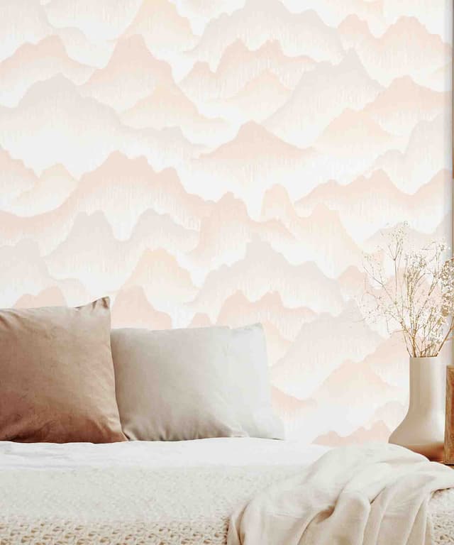 Blush Mist Mountain Wallpaper