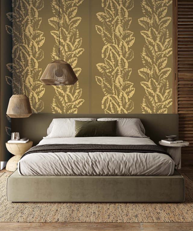 Olive Gold Palm Wallpaper