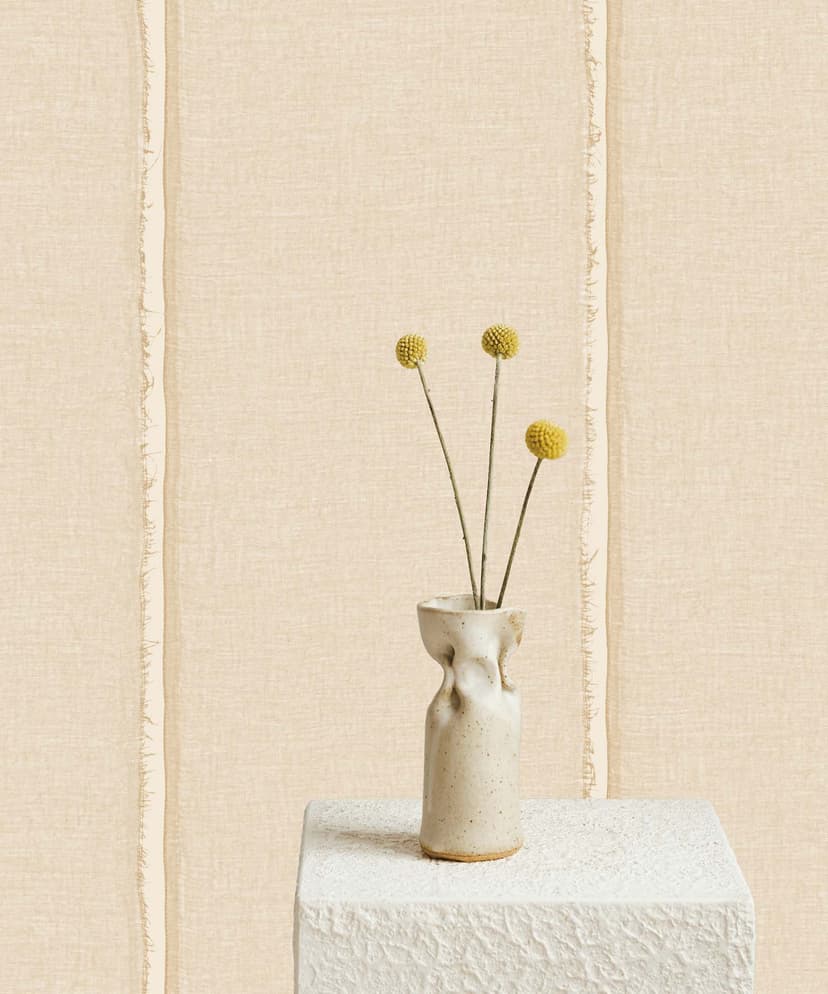Beige Stripe Texture Wallpaper