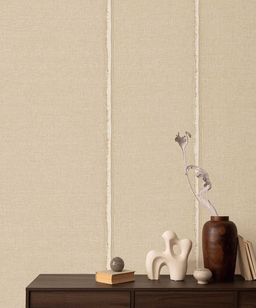 Natural Jute Stripe Wallpaper