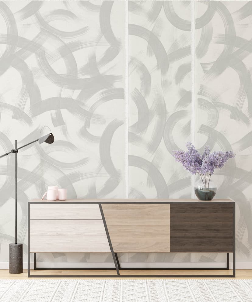 Grey Brushstroke Swirl Wallpaper