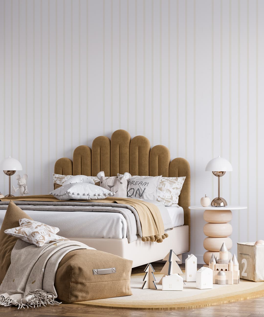Vanilla Stripes Kids Wallpaper
