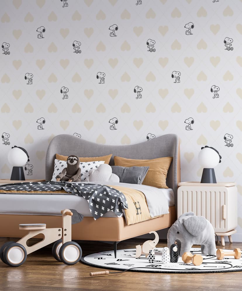 Heart Snoopy White Kids Wallpaper