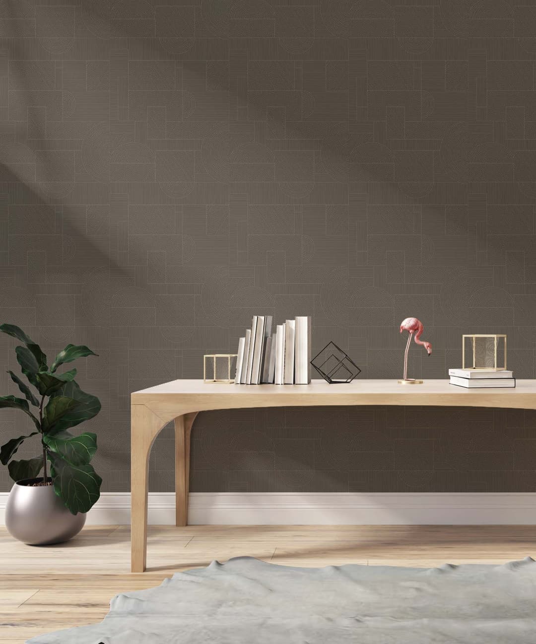 Coffee Gridplay Geometry Wallpaper