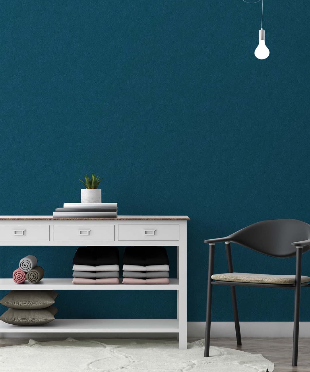 Midnight Teal Texture Wallpaper