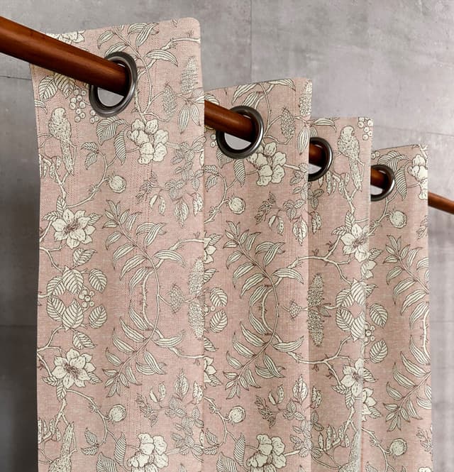 Blush Fern Song Blackout Curtain Engage 1