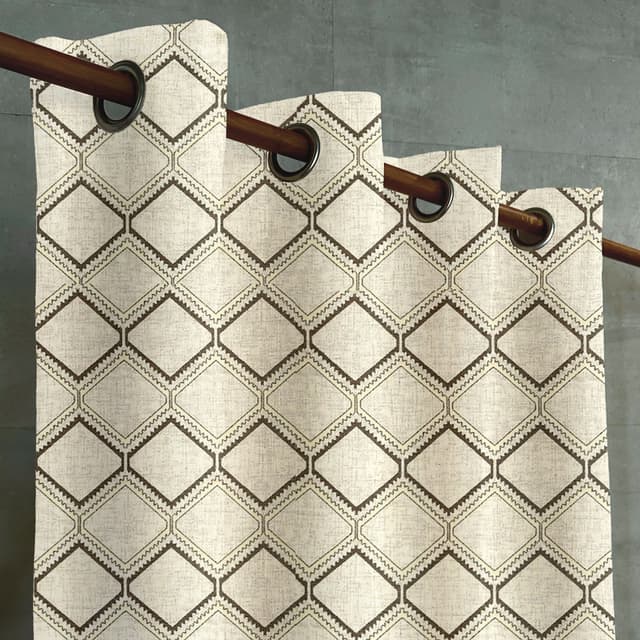 Sable Grid Drapes