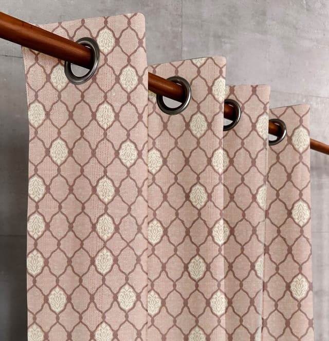 Muted Rose Moroccan Lattice Blackout Curtain – Engage 5