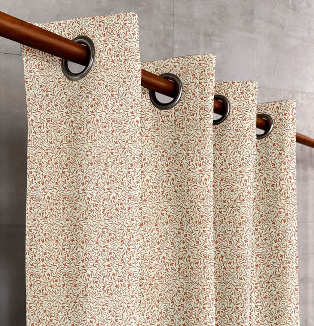Terracotta Fern Flow Curtain