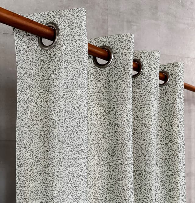 Beige Fern Flow Curtain