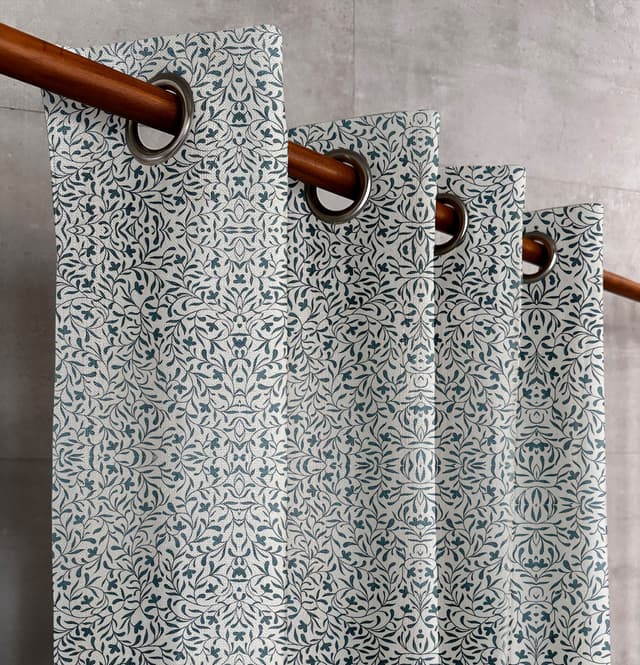 Whispers of Blue Bloom Curtain