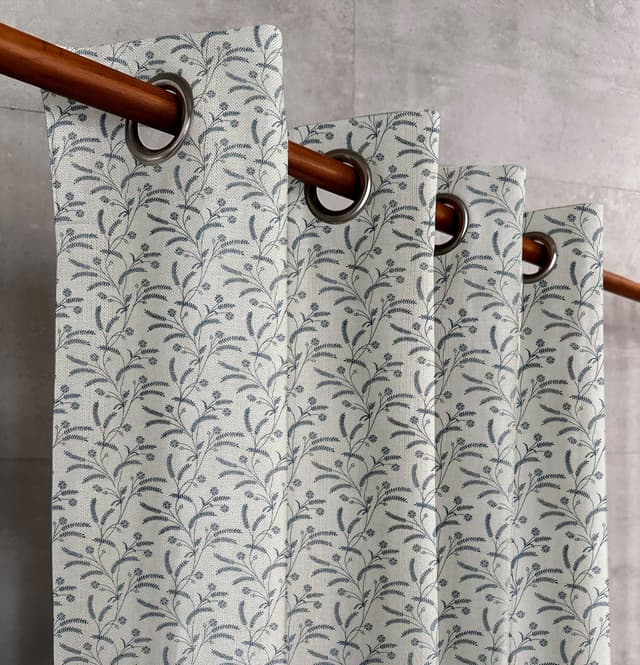 Willow Bloom Blue Curtain