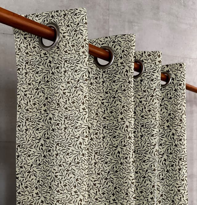 Earthy Vine Bloom Curtain